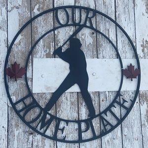 Metal Outdoor Decoration | 28inch | Our Home Plate